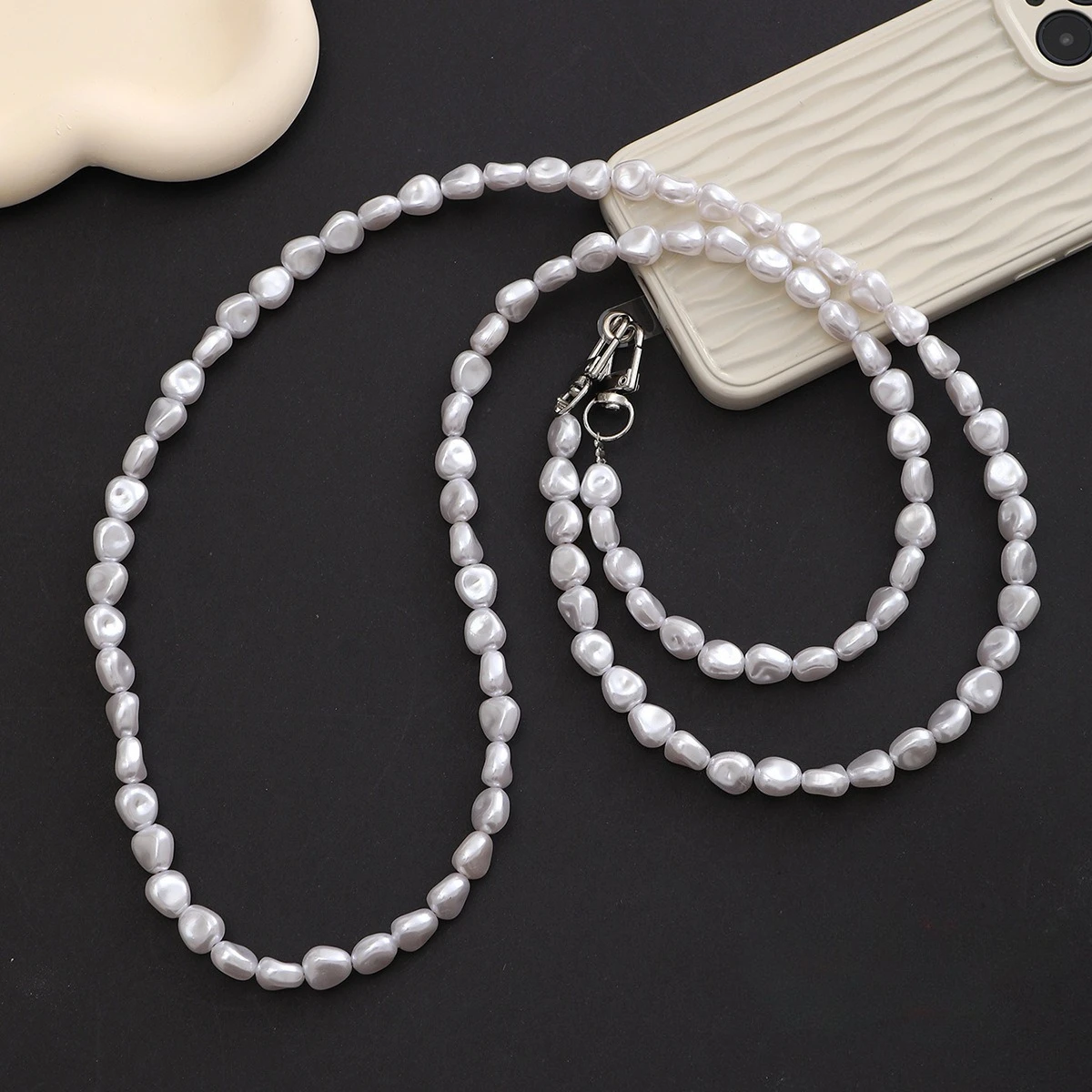Phone Accessories Crochet - Mobile Phone Lanyard Luxury Pearl Bead