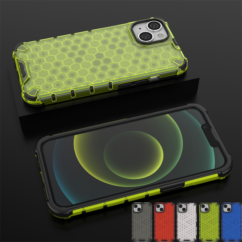 Phone Accessories Logo - Honeycomb Shockproof For iPhone 14 Case