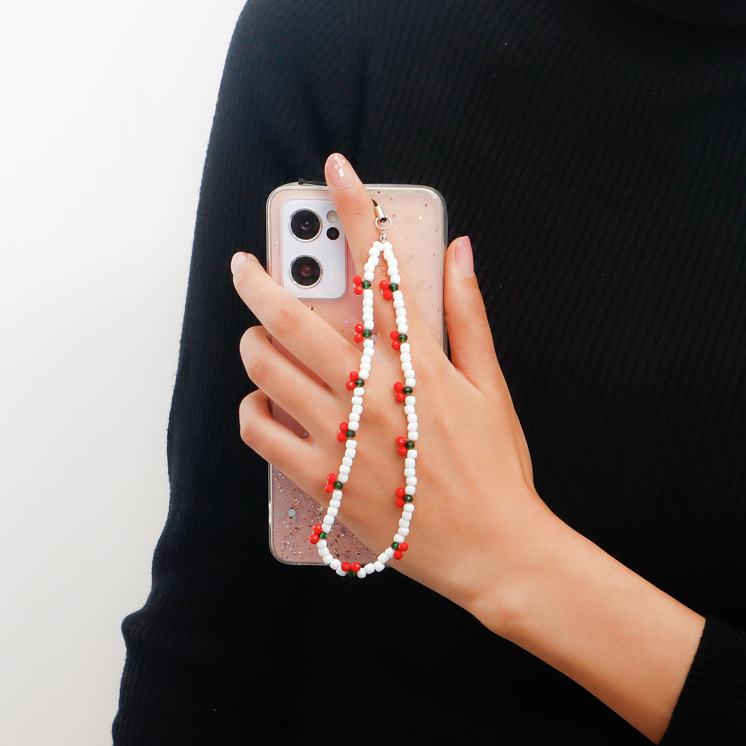 Women Trendy Cherry Beaded Pea - Phone Accessories Crochet recension och pris
