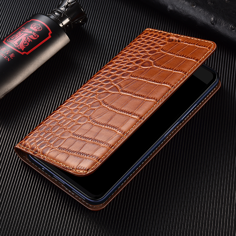 Crocodile Genuine Leather Flip - Phone Accessories Logo recension och pris