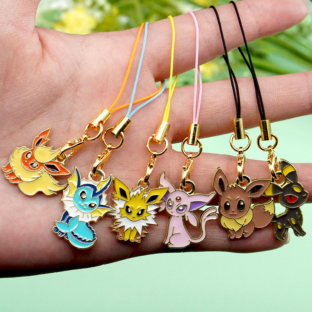 6Pcs Hot Anime Pokemon Eevee P - Phone Accessories Supplier recension och pris