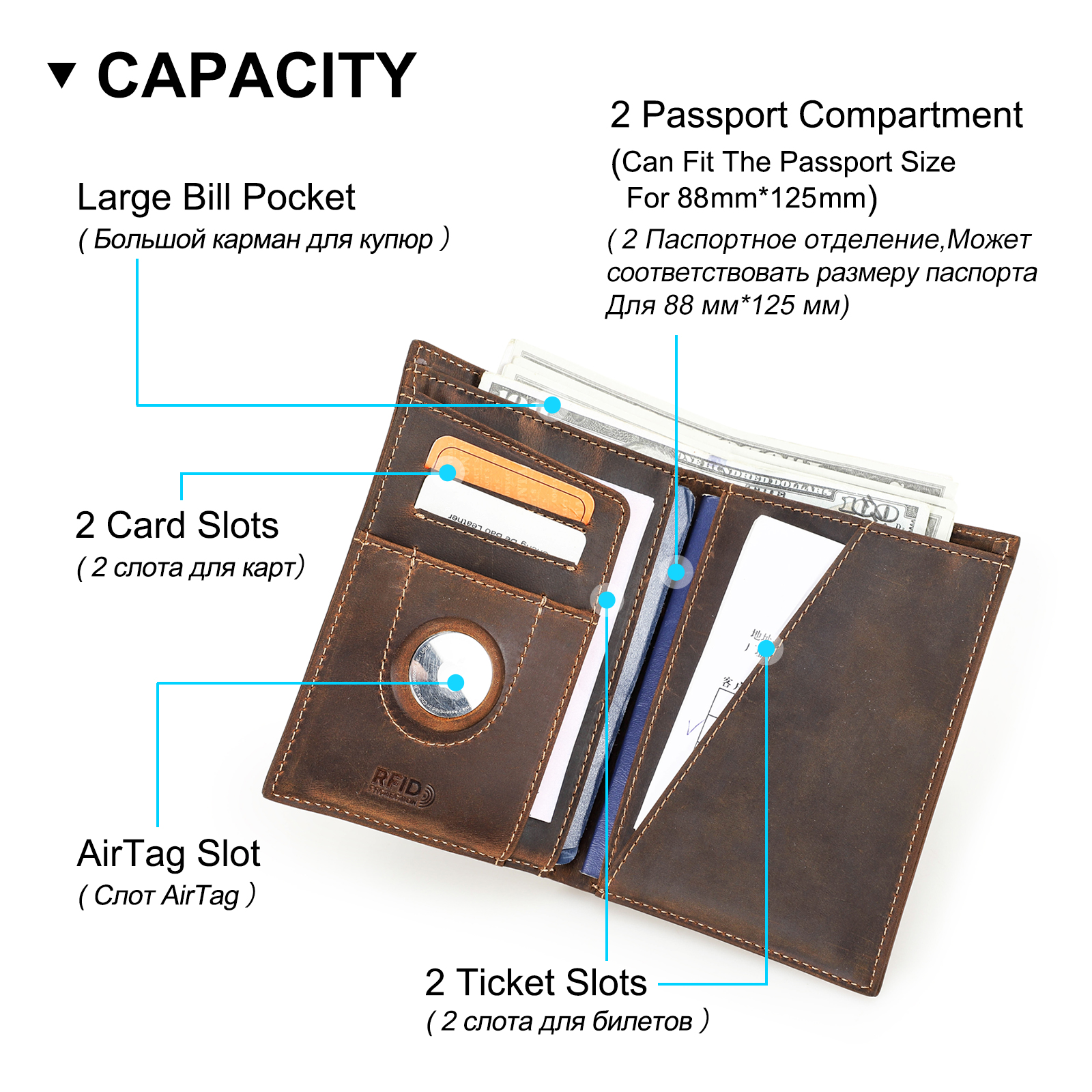 Customized Passport Cover Wall - Airtag Holder Case recension och pris